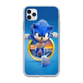 Sonic Ezis Pārredzamu Lietu Vāku Iphone Se 2020. gadam 6s 6 7 8 Plus X Xs Max Xr 11 12 Pro Max Coque