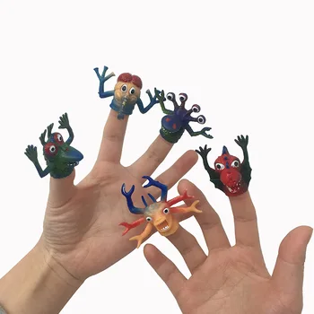5set Smieklīgi Grūts Simulācijas Dzīvnieku Pirkstu Uzstādīt Aksesuārus Roku Leļļu Pirkstu Leļļu Interaktīvās Rotaļlietas