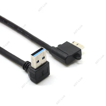 Pa kreisi, pa Labi uz Augšu uz Leju Leņķis USB 3.0 Leņķis USB 3.0 Micro-b Datu Sinhronizācijas un Uzlādes Kabelis (1 Pēda = 25 Cm, Melns)