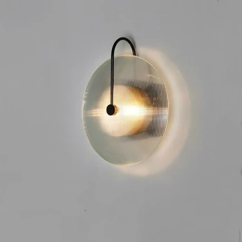 Pēc mūsdienu Radošo LED Sienas Apgaismojums Stikla Ēdamistaba Dzīvojamā Istaba Vienkāršu Sienas Lampas Ziemeļvalstu Gultas, Guļamistabas Eju Viena Galva Brā