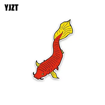 YJZT 7.8*11.6 CM Tradicionālo Lucky Red Zivju Uzlīmes Dzīvnieku Jauku Kvalitātes Auto Uzlīme PVC Tautas C1-3361