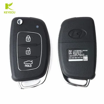 KEYECU 3 Pogas Nomaiņa Locīšanas Tālvadības Auto Atslēgu Fob 434MHz ID46 Čipu par Hyundai IX35 2013. -.gadam