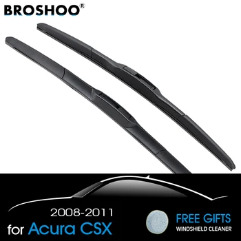 BROSHOO Auto slotiņām, Gumijas Tīru Vējstiklu, Par Acura CSX Fit Standarta Āķa Rokas 2008 2009 2010 2011 Auto Piederumi