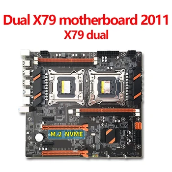 X79 LGA2011 Pamatplates Atbalsta Dual CPU DDR3 Atbalsta 4X32G M. 2 NVME par LGA 2011 Xeon Sērijas