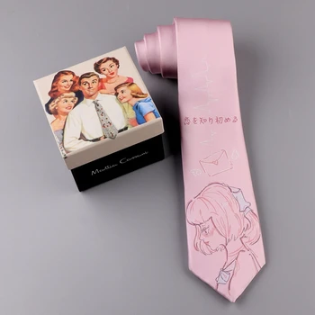 Bezmaksas Piegāde Jaunu sievieti, zeķubikses, Oriģināls dizains [Pirmo Mīlestību Meitene] 7CM rozā kaklasaiti JK studente, mīksta māsa kreklu piederumi