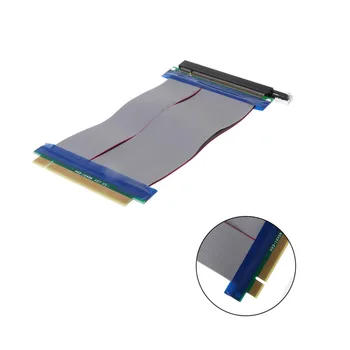 Augstas Kvalitātes Jaunu PCIe 16X PCI Express PCI-E 16X, lai 16X Stāvvadu Extender Kartes Adapteri, Elastīgu Vadu Feb6