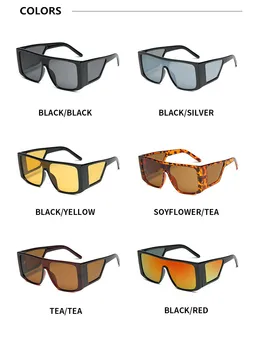 VWKTUUN 2019 Personības Saulesbrilles Vīriešiem, Lielizmēra Kvadrātveida Brilles Plats Rāmis, Saules brilles, Lai Mens Vadītāja Big Ieplests Brilles UV400