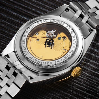 Šveice BINGER Skatīties Vīriešiem, Automātisko, Mehāniskās Vīriešu Pulksteņi Top Zīmola Luksusa rokas Pulkstenis Sapphire ūdensizturīgs reloj hombre 2018