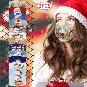 Galvas 1GB masques máscara Ziemassvētku Drukāt Pieaugušo Elpojošs Multi-Purpose Sejas Segums Atkārtoti Maska Sejas maska mascarilas бандана#