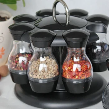 Modes 16Pcs Garšvielu Komplekts 360 Rotējoša Spice Jar Plaukts Virtuves Cruet Garšvielu Pudeļu Kafijas Cukura Zīmogs Jar Konteineru Castor