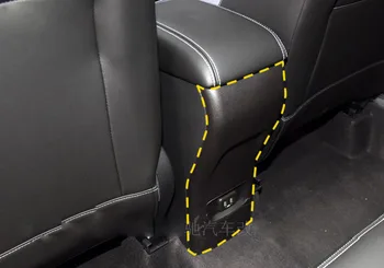 Par Chevrolet Trax Tracker 2019 Interjers Elkoņbalsti Aizmugurē Rindā Vidū Anti kick Vāciņš USB Paneļa Apdares Oglekļa Šķiedras Auto Piederumi