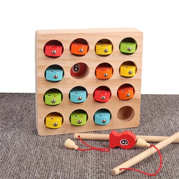 Montessori Koka Rotaļlietas digitālo zvejas spēli Matemātika Matemātika Rotaļlietas, Magnētiskās Zvejas Rotaļlietas, Bērnu Izglītības Rotaļlietas bērniem