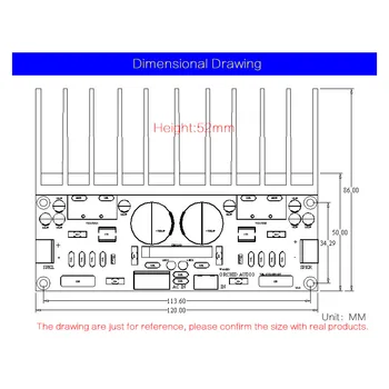 PIEAUGUMS-Dual AC12-32V 2.0 Kanāls TDA7293 100+100W HIFI Stereo o Pastiprinātājs Padome(Gala Produktu)