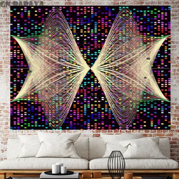 Mozaīkas ģeometrisko hippy sienas karājas struktūra macrame Gobelēni hipiju Psychedelic Sienas, paklāja Psychedelic Jogas Paklājiņš Mājas Dekoru