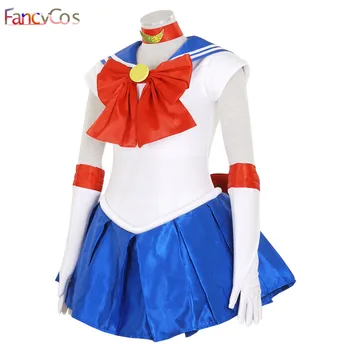 Jauns Kazlēnu Kleita Sailor Moon Tsukino Usagi Kleita Cosplay Tērpu Halloween