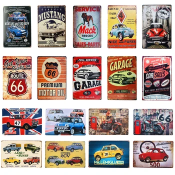 Metāla Skārda Pazīmes Mustang Motociklus, Automašīnas Motora Eļļas Un Benzīna Garāžas Route 66, Mākslas Plakātu, Pub, Bārs, Klubs Dekoru, Sienas Plāksne