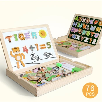 Montessori Rotaļlietas, Magnētiskās Sejas Mīklas, Montessori Materiāli, Magnēti Educationals Rotaļlietas Bērniem Dāvanu Smieklīgi Galda Spēles juguete
