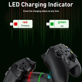 Portatīvā Lādētāju Viens Gamepad Kontrolieris Rīkoties ar Lādētāju, Lādēšanas Stacija Ar LED Uzlādes Indikators, virknes S/X