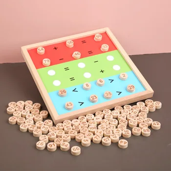Jaunās Montessori Izglītojošas Koka Rotaļlietas Bērniem, Bērnu Rotaļlietas Ciparu 1-100 Tabula Matemātikas Papildus SubtractionTeaching Aids Mācību Rotaļlietas