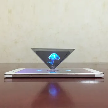 Liels Veicināšana, 3D Hologrammas Piramīdas Displejs Projektoru, Video Stāvēt Universāla, Lai Smart Mobilais Tālrunis