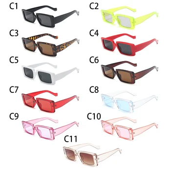 1pc Jaunu Modes Vintage, Saulesbrilles Konfektes Krāsu Retro Taisnstūra Brilles Vīrieši Sievietes UV 400 Lēcas, Briļļu Aksesuāri, Dāvanas 2021