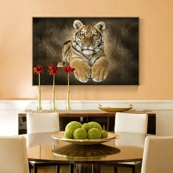 60*90cm 3D Tapetes Tiger pvc Sienas Uzlīmes Dzīvnieku Radošo Plakātu Dzīvojamā Istabā, Guļamistabā, Mājas Dekoru, Sienas Mūsdienu Mākslas Apdare