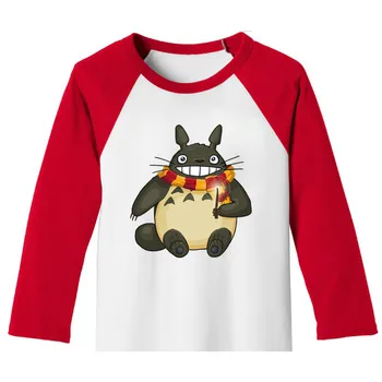 XXX Zēni Un Meitenes Japānas Stila Streetwear T-krekls Meitenēm Karikatūra Kaķis Kostīms Mazulim Zēni Meitenes ar garām Piedurknēm T Krekls Topi Toddler