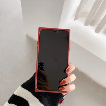 Ķīniešu Stila Modelis Gadījumos, Iphone 12 X 7 8 Plus Xr 11 Pro Xs Max 12 Mini TPU+PU Kvadrātu pārklāj ar Pušķis Fundas Coque Shell