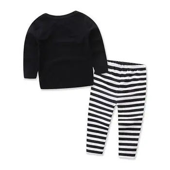 Mazulis Uzvalks Toddler Bērniem, Bērnu, Meiteņu Apģērbs, Apģērbs ar garām Piedurknēm T-krekls Topi+Garās Bikses+Galvas Set 3PCS Izmērs 0-3T