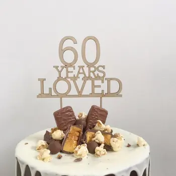 Pasūtījuma Vecuma Dzimšanas dienas Kūka Topper 60 Gadus Mīlēja Kūka Topper 60. Dzimšanas dienas Kūka Apdare Happy Birthday 60 Kūka Topper