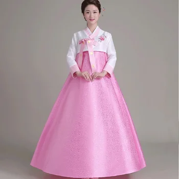 Korejiešu tradicionālās kleita apģērbu hanbok korejiešu kleita kāzu cosplay sieviešu korejas hanbok kostīmu drēbes sievietēm TA432 Y