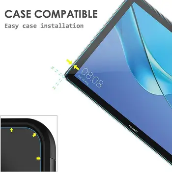 Par Huawei MediaPad M5 M6 10.8 collu - 9H Premium Tablete Skaidrs, Rūdīts Stikls Ekrāna Aizsargs Filmu Aizsargs Vāciņu