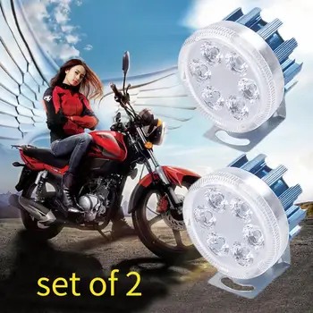 2gab Universālo Motociklu 6 LED Lukturu Galvas Lampas Stiprinājuma Komplekts