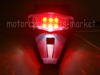 Skaidrs, LED Taillight Par Enduro Motociklu Izmēģinājuma Netīrumi Velosipēds, LED Stop Gaismu Aizmugurējā Spārna, Astes Gaismas Lampas Suzuki Yamaha