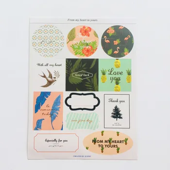 1 Iepakojums Vienkāršu Vislabākos Novēlējumus Papīra Roku Kontu Grāmatiņa Dekoratīvās Uzlīmes Stick Etiķetes, 2 lapas