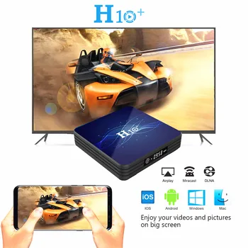 Smart TV Box Android 9.0 Četrkodolu Cortex A53 TV Kastē Netflix 4K TV Media Player 2GB DDR4 16GB H10 PLUS 2.4 G/5G Wifi Set-top Box