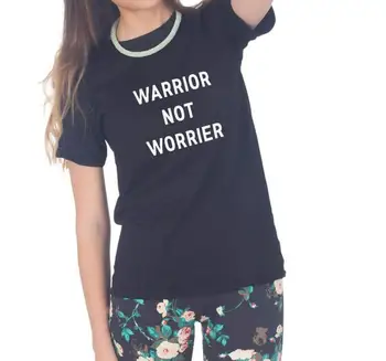 Karavīrs Nav Worrier Sieviešu t Gadījuma Kokvilnas Hipster Smieklīgi t-krekls Dāma Yong Meitene Top Tee Piliens Kuģa ZY-126
