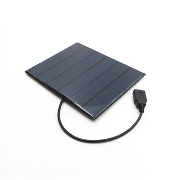Saules Paneļu Lādētājs 3.5 W 6V ar USB Portu 30 cm kabeļa Polikristālu Saules baterijas, DIY Uzlādētu Akumulatoru, 5V USB izeja