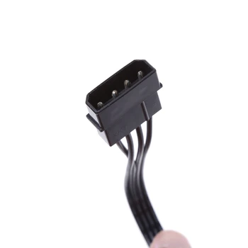 ATX 4-Pin IDE Molex Līdz 5 SATA Serial ATA Barošanas Adaptera Kabeli 18AWG Vads