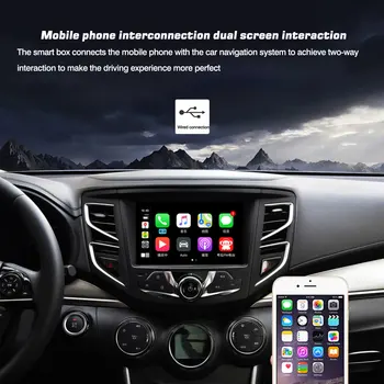 CarPlay Dongle ar Android Auto Carplay Dongle IOS Android Sistēma Ekrānā Smart Link Atbalstu Spogulis-link IOS 14 Mūzikas Kartē