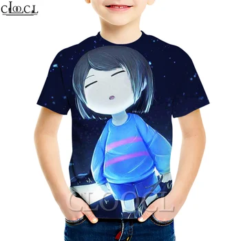 CLOOCL Bērnu no 4 Līdz 13 Gadiem Bērniem, Spēles Undertale Vasaras T Krekls Zēnu, Meiteni, 3D Druka Īsām Piedurknēm Apģērbs Pusaudžiem, Modes Topi