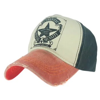 Piecu Zvaigžņu Vintage Beisbola Cepure Šoferis Cepuri Mazgā Multicolor Kokvilnas Cepurītes Hip Hop Cepures Regulējams Vīriešiem Un Sievietēm