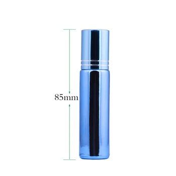 MUB - Jaunas Ielidošanas (100pcs/lot) 10 ml Mini Tērauda Roll-on Ēteriskās Eļļas Uzpildāmas Ceļojumu UV Stikla Smaržas Tukšās Pudeles
