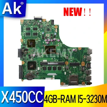 Akmey X450CC Portatīvo datoru mātesplati Par Asus X450CC X450C X450 Testa sākotnējā mainboard 4 GB-operatīvā ATMIŅA I5-3230M 2.6 GHz GT740M
