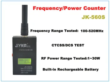 JK-560S Portatīvo Biežumu,Jaudu,CTCSS & DCS 3 in 1 Biežums Counter 100-520MHz,CTCSS/DCS,1-30W Frekvences Mērītājs