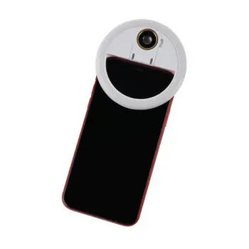 LED Ring Flash Vieglo Portatīvo Selfie Gaismas Gredzenu Uzlādējams Klipu Par Tālruņa zvana Gaismas Kameru ar Makro Objektīvu, lai Smart Tālruni