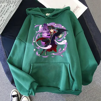 Pelēkā Vārna Sieviešu Ķenguru Pin Su Anime Hoodies Dropshipping Streetwear Topi Ar Garām Piedurknēm Lielgabarīta Sporta Krekls Kawaii Apģērbu Tendences