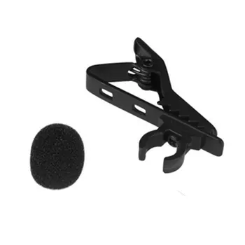 Mini Kondensatora Mikrofons Clip-on Atloks Lavalier Mikrofons ar Vadu Telefona Klēpjdators