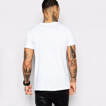 Gadījuma pēc Jaunā stila Atpūtas Cilvēks Vīrieši ir O-veida kakla RYB Balts t-krekls, T-krekls Topi