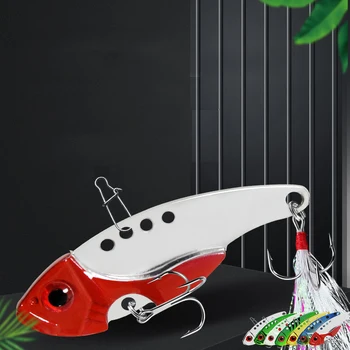 7.g/12g 3D Acis Metāla Vib Asmens Lure Grimst Vibrācijas Mākslīgo Ēsmu Vibe, lai Bass zandartu Makšķerēšana 7 Krāsas, Noctilucent